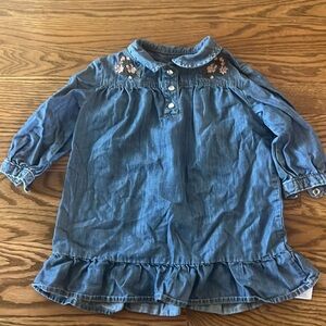 WRANGLER baby embroidered chambray dress